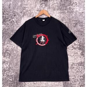 Vintage Skin Industries Shirt Large Mens Y2K Double Sided Graphic